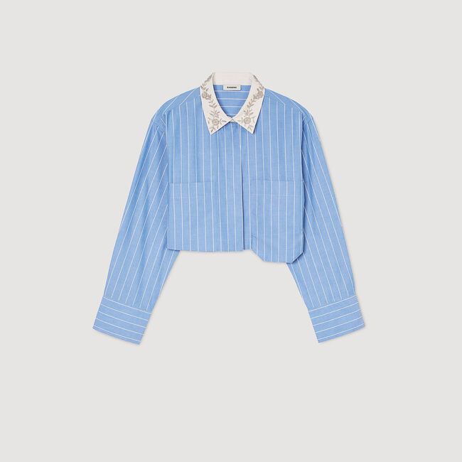 Camicia corta a righe