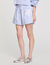 Shorts a righe dettaglio a fiore
