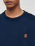 T-shirt con logo in pelle