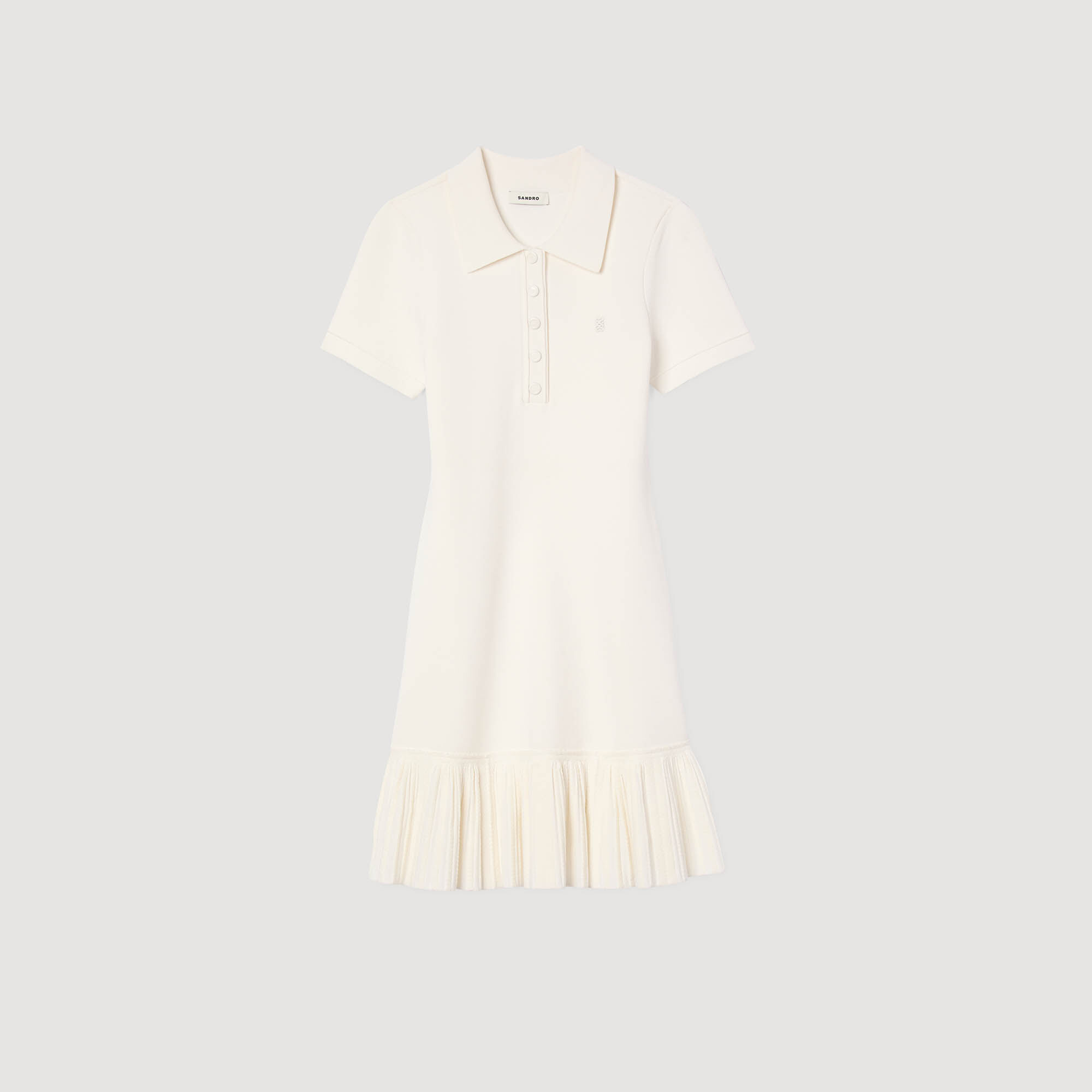 Abito corto in maglia colletto polo