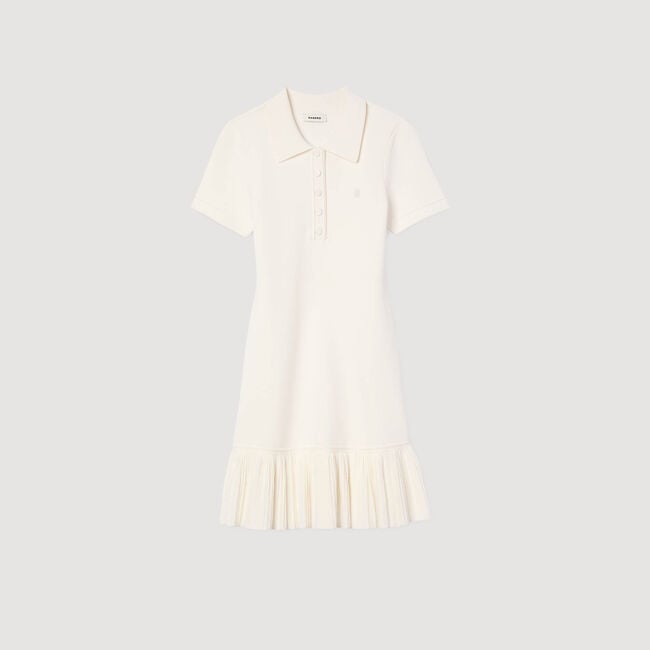 Abito corto in maglia colletto polo
