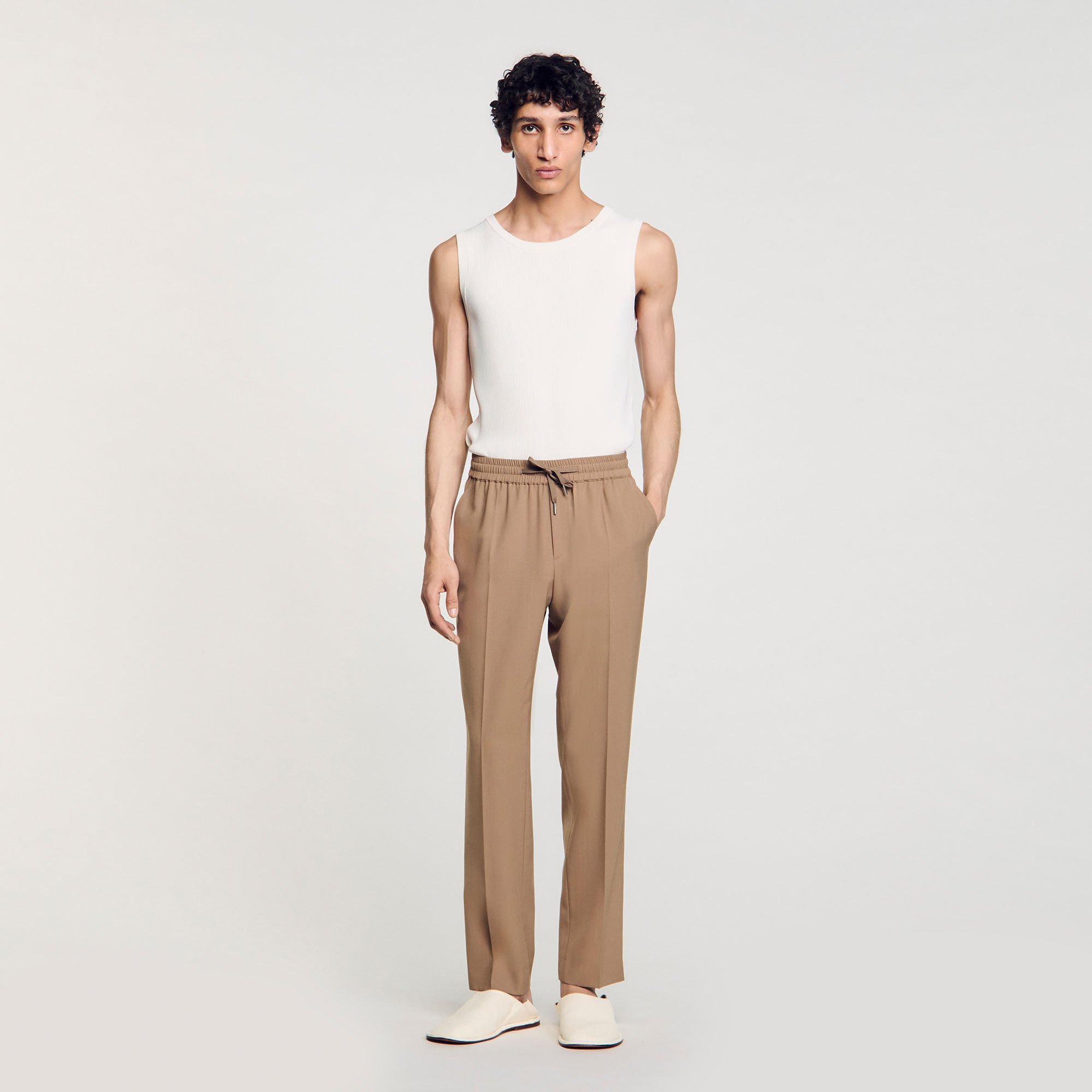 Pantaloni dritti elasticizzati