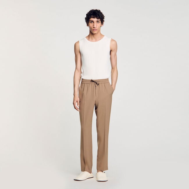 Pantaloni dritti elasticizzati