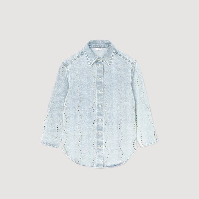 Camicia di jeans glitterata