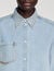 Camicia corta di jeans glitterata