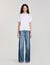 T-shirt con fiori ricamati