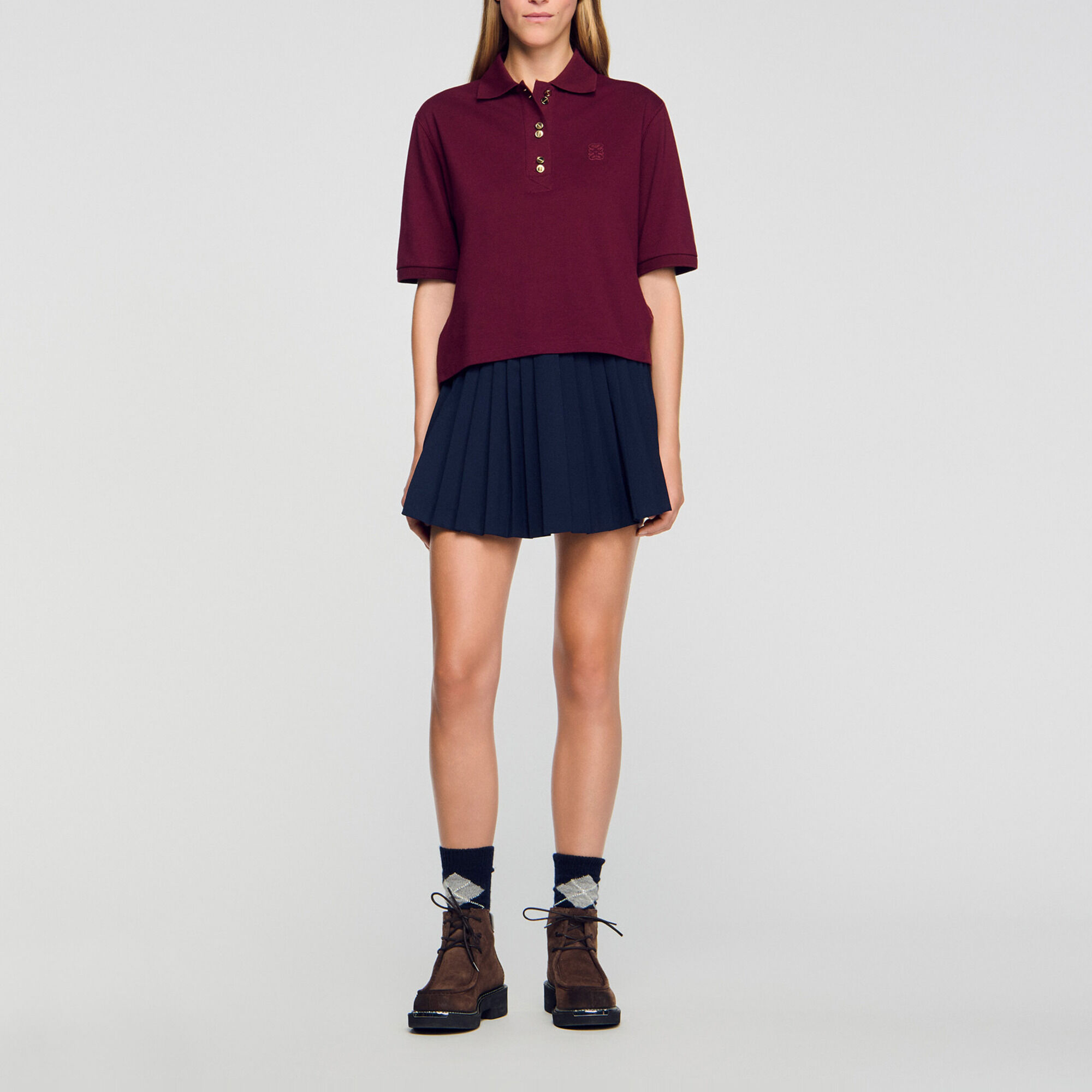 Polo con bottoni fantasia - Donna | Sandro