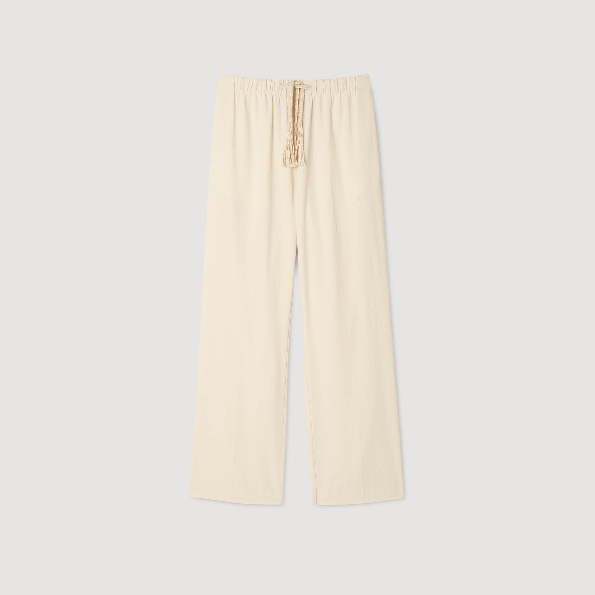 Pantaloni larghi in cotone elasticizzato