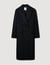 Cappotto lungo con revers satinati