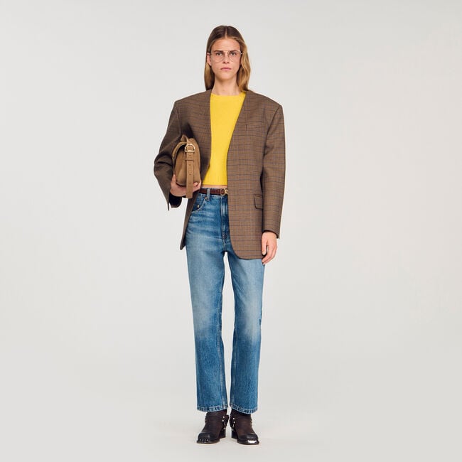 Giacca oversize a quadri