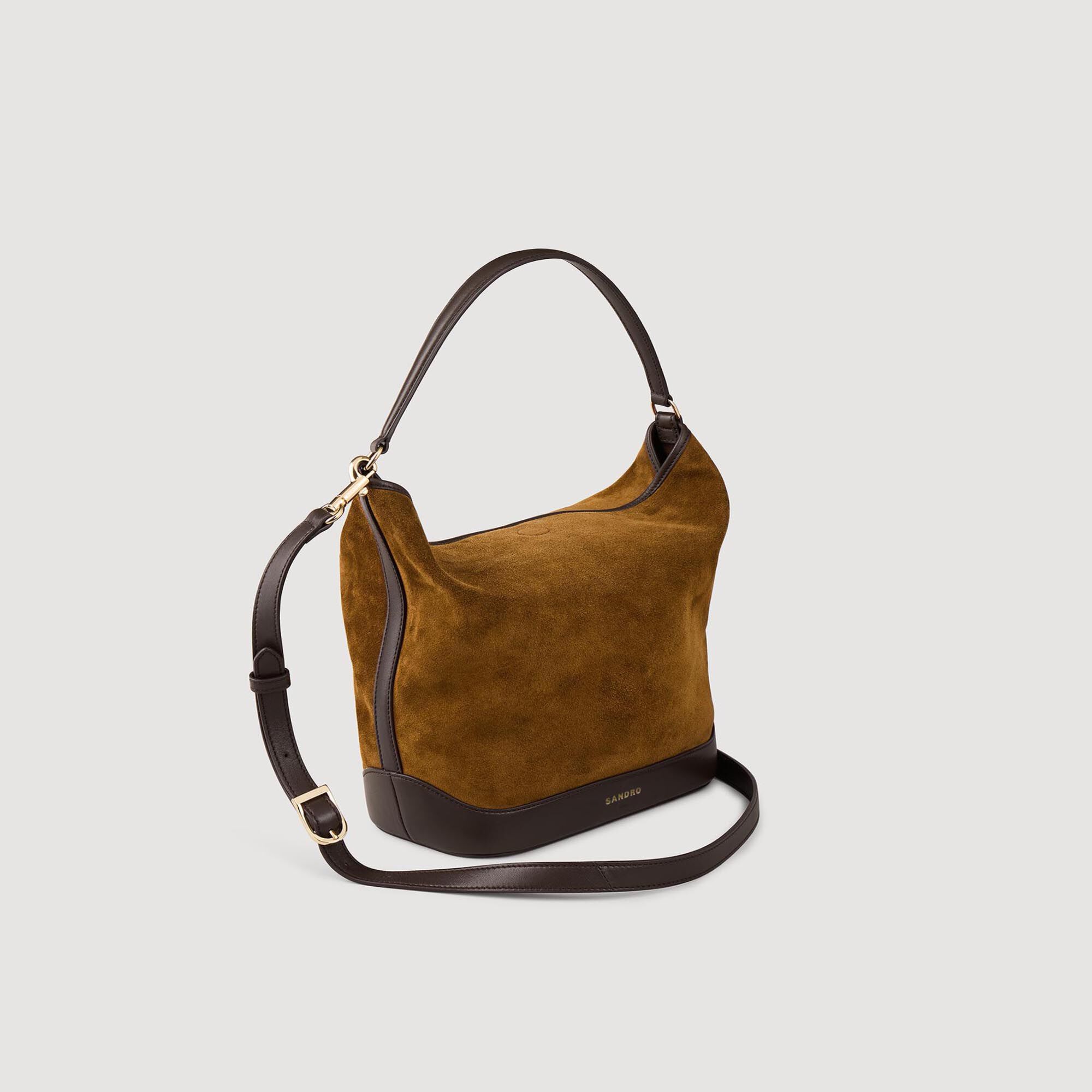 Borsa a secchiello in camoscio TANGOSO