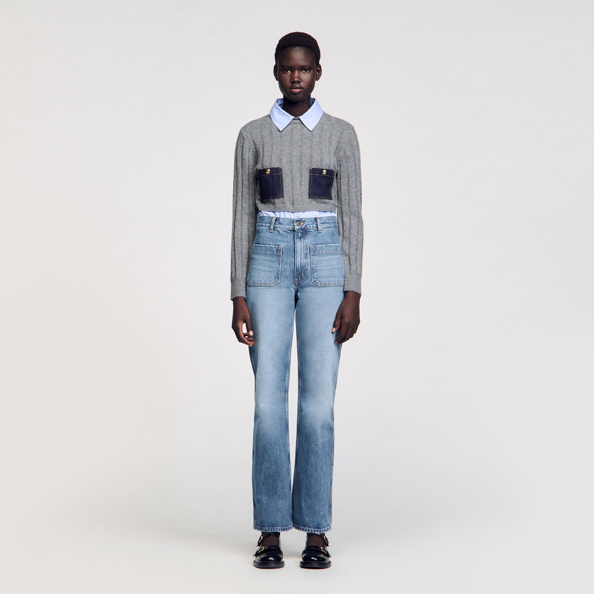 Jeans svasati délavé