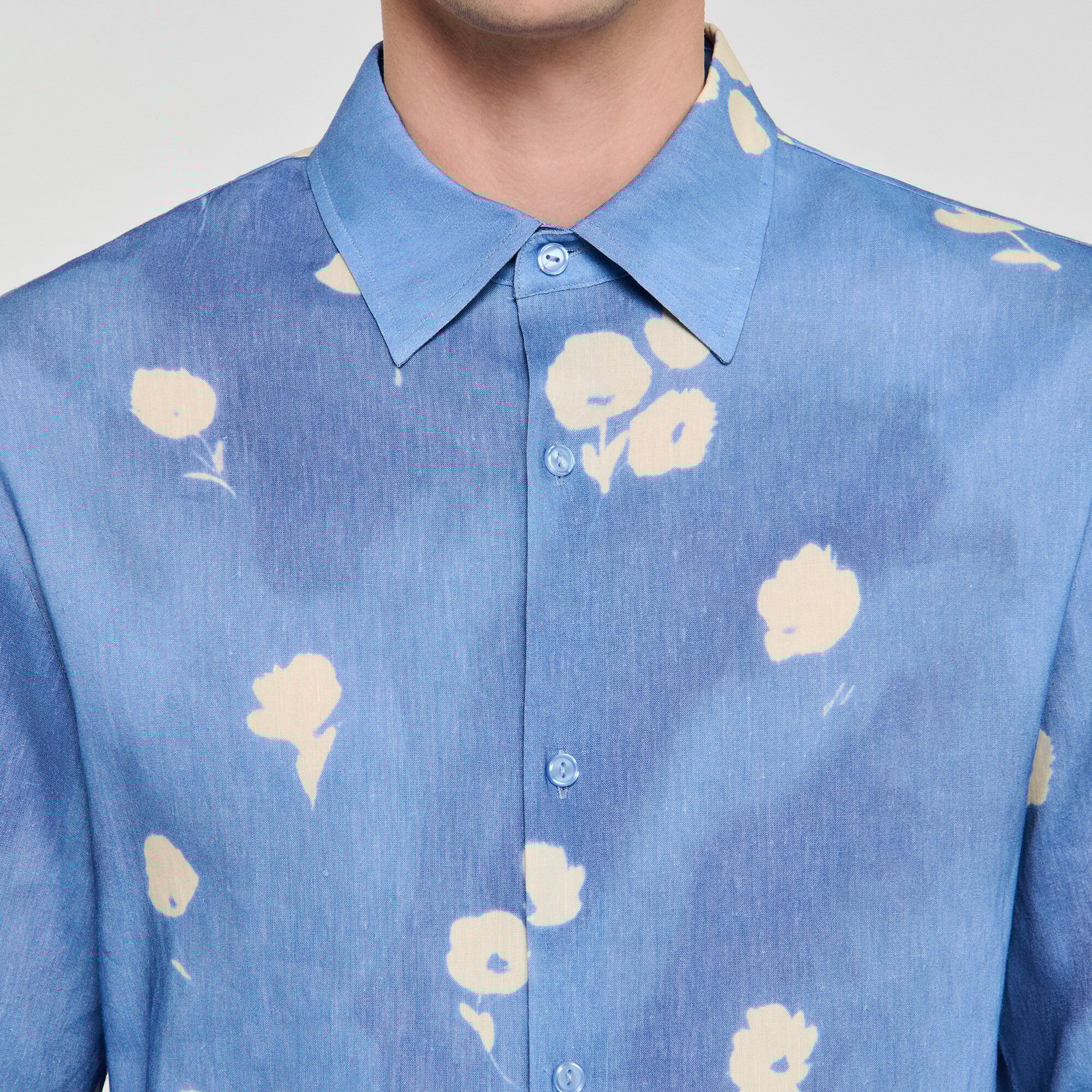 Camicia con stampa a fiori