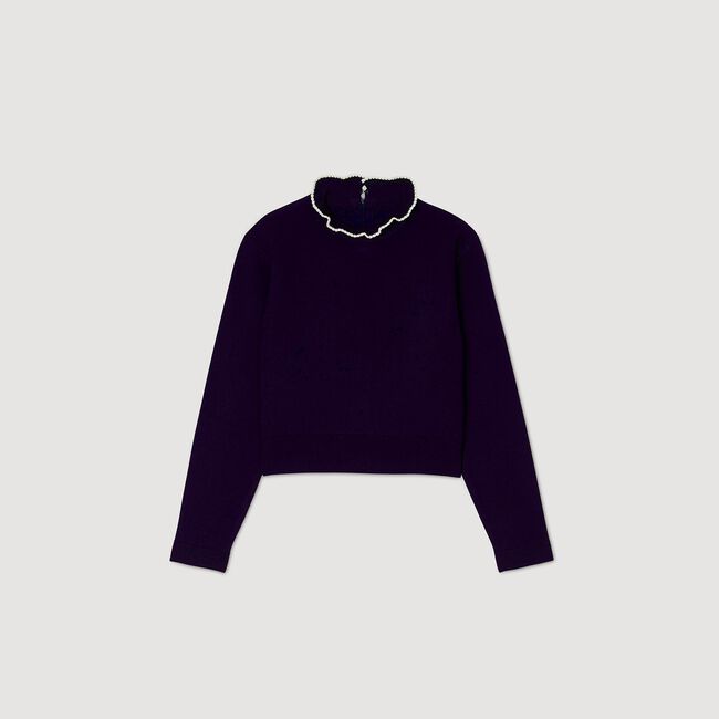 Maglione con collo arricciato