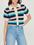 Cardigan corto a righe