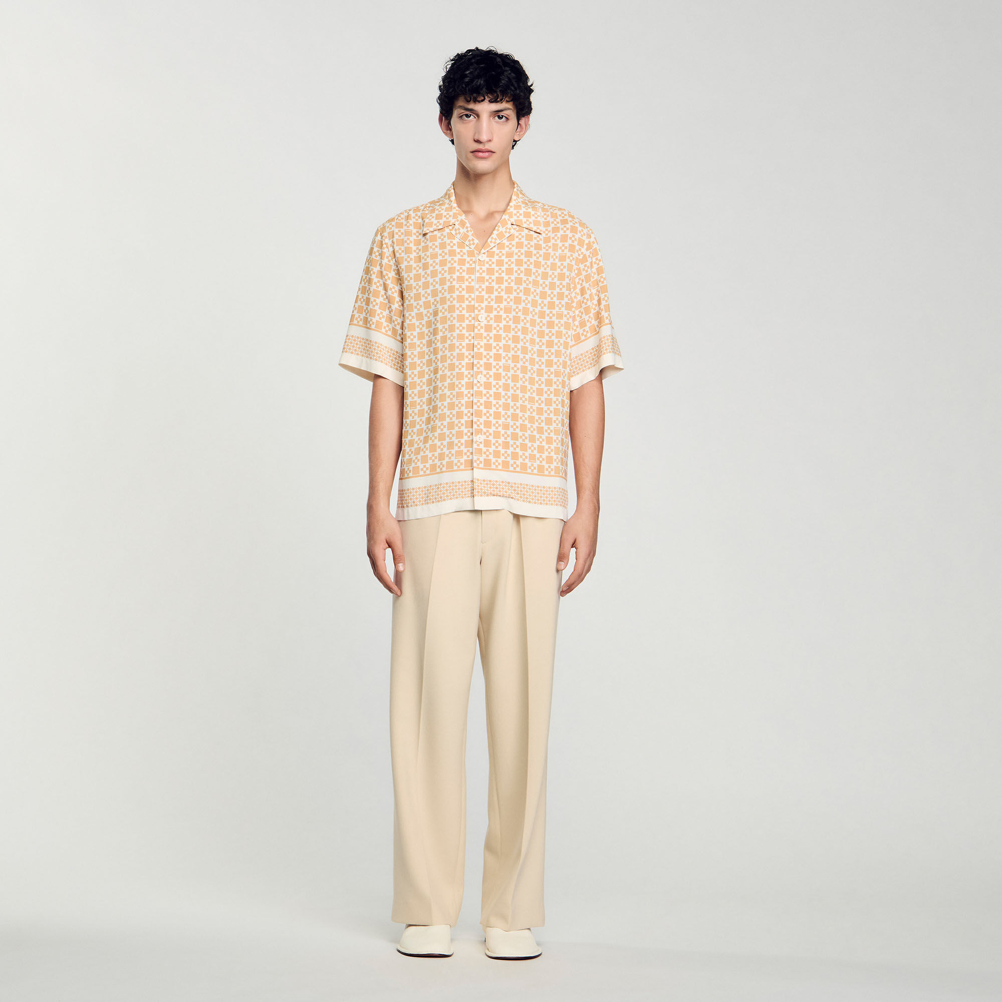 Camicia fluida con stampa Square Cross