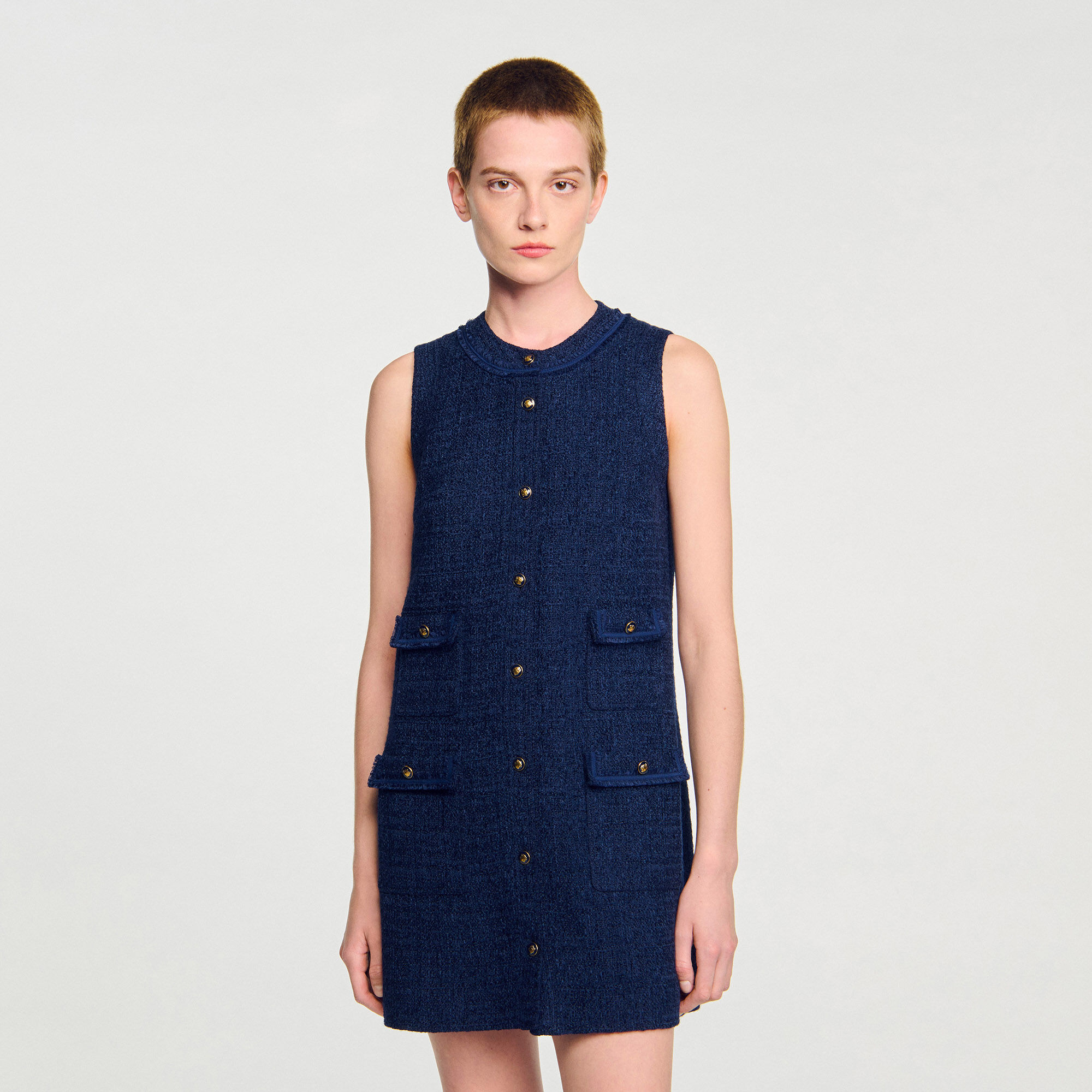 Abito corto in tweed
