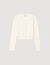 Cardigan corto in maglia a coste