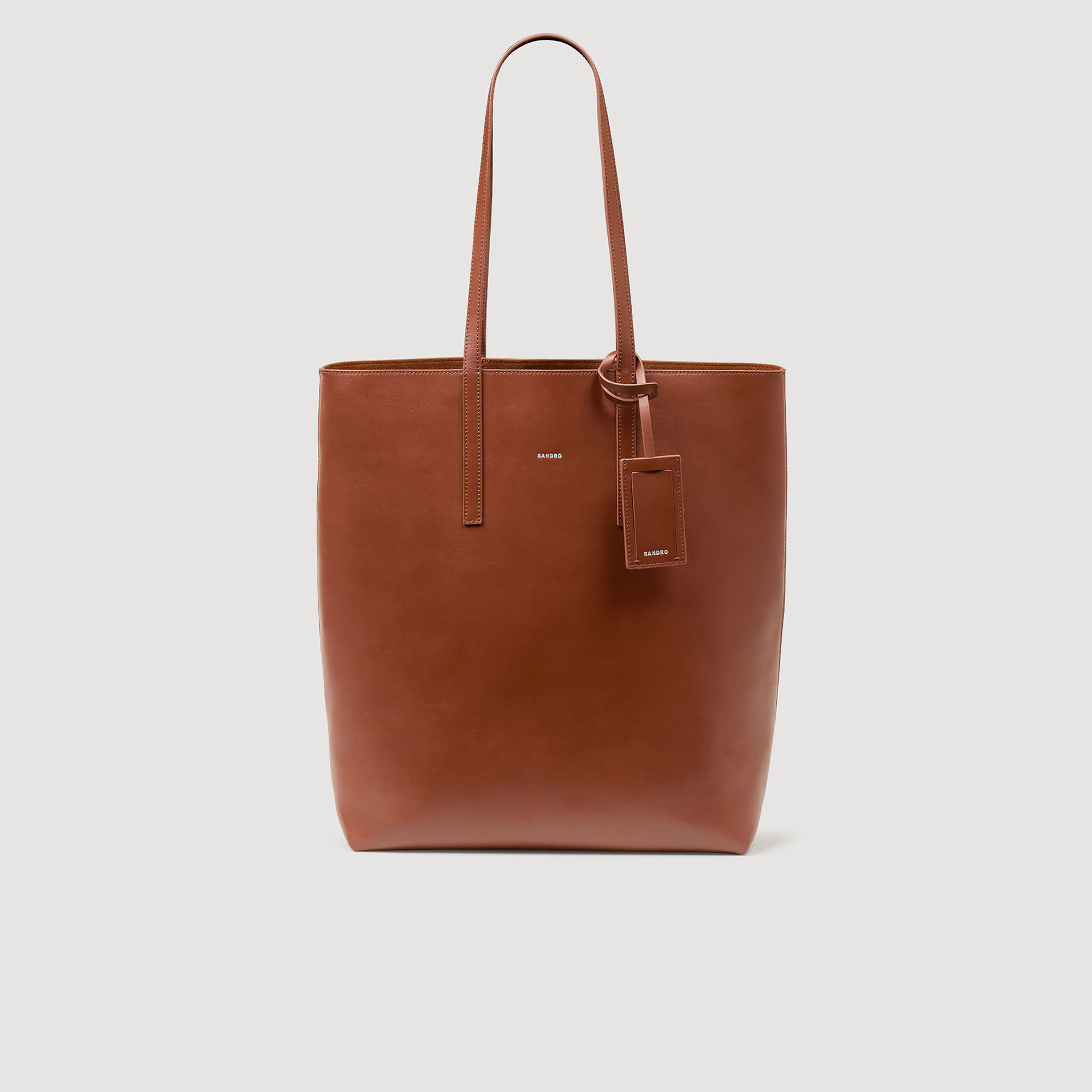 Shopping bag in pelle