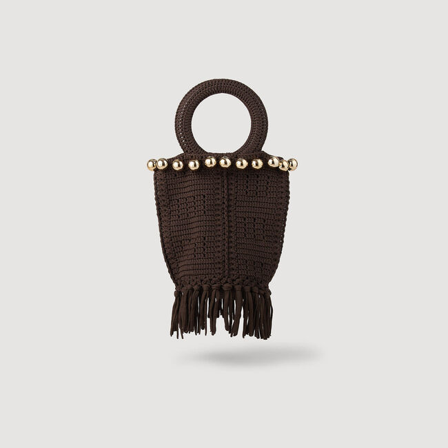 Borsetta in crochet perle e frange