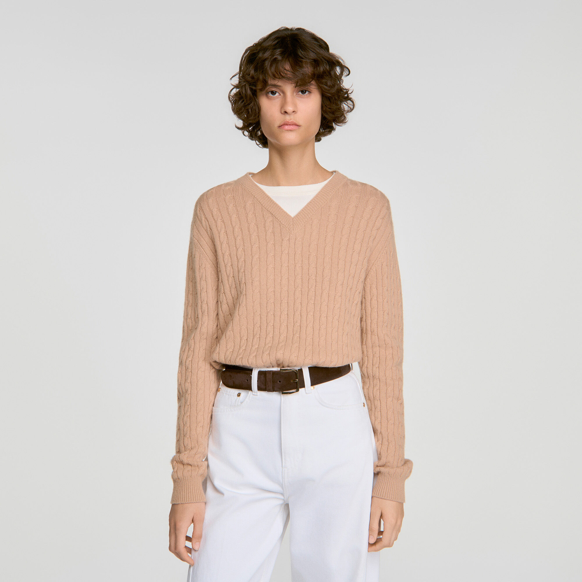 Maglione 2 in 1 a trecce - Donna | Sandro