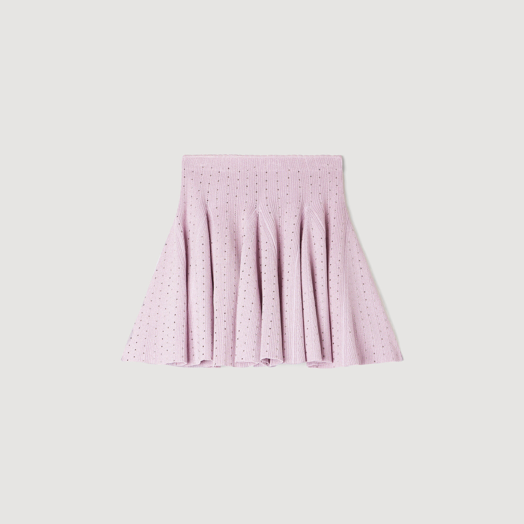 Gonna corta in maglia glitterata