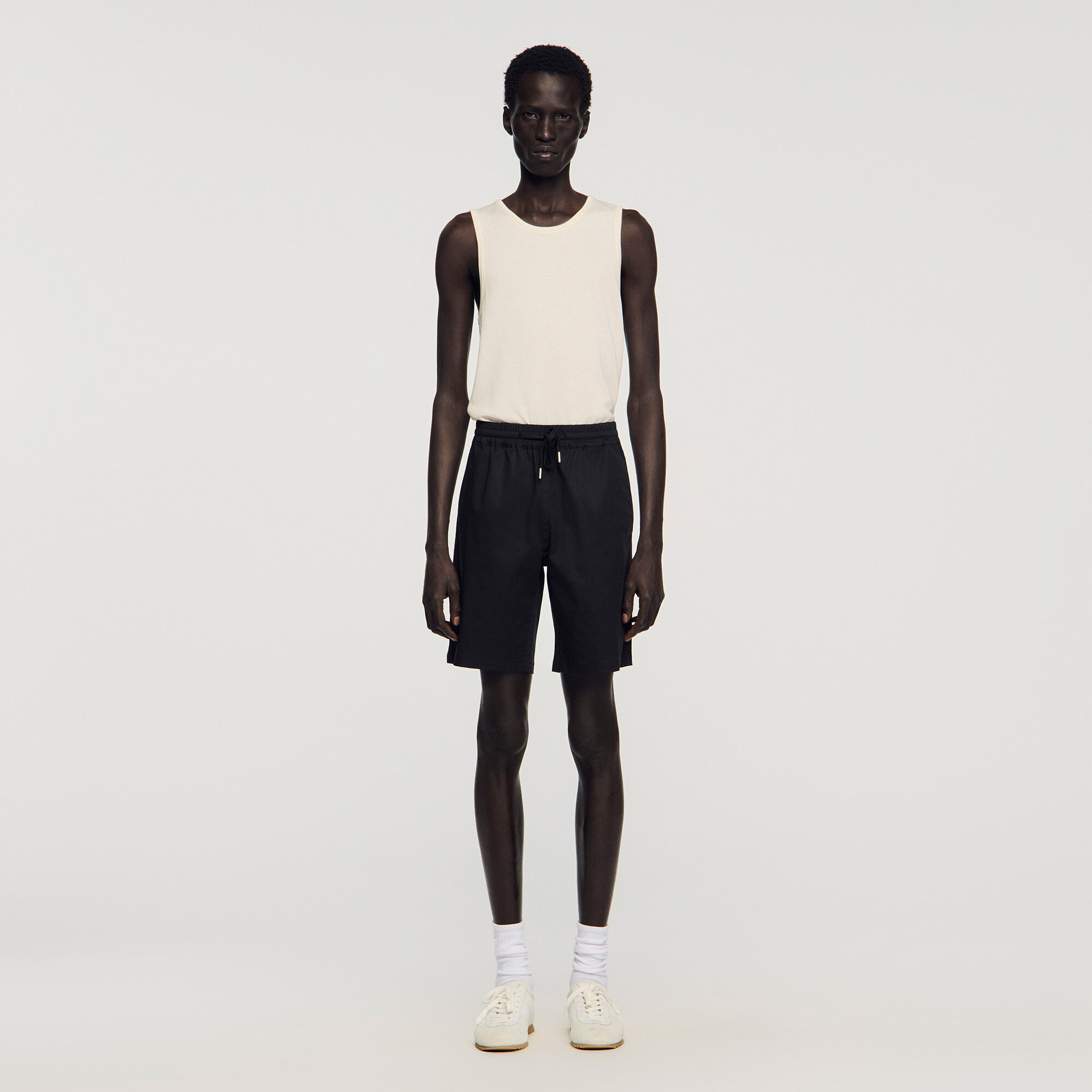 Shorts in cotone con vita elastica