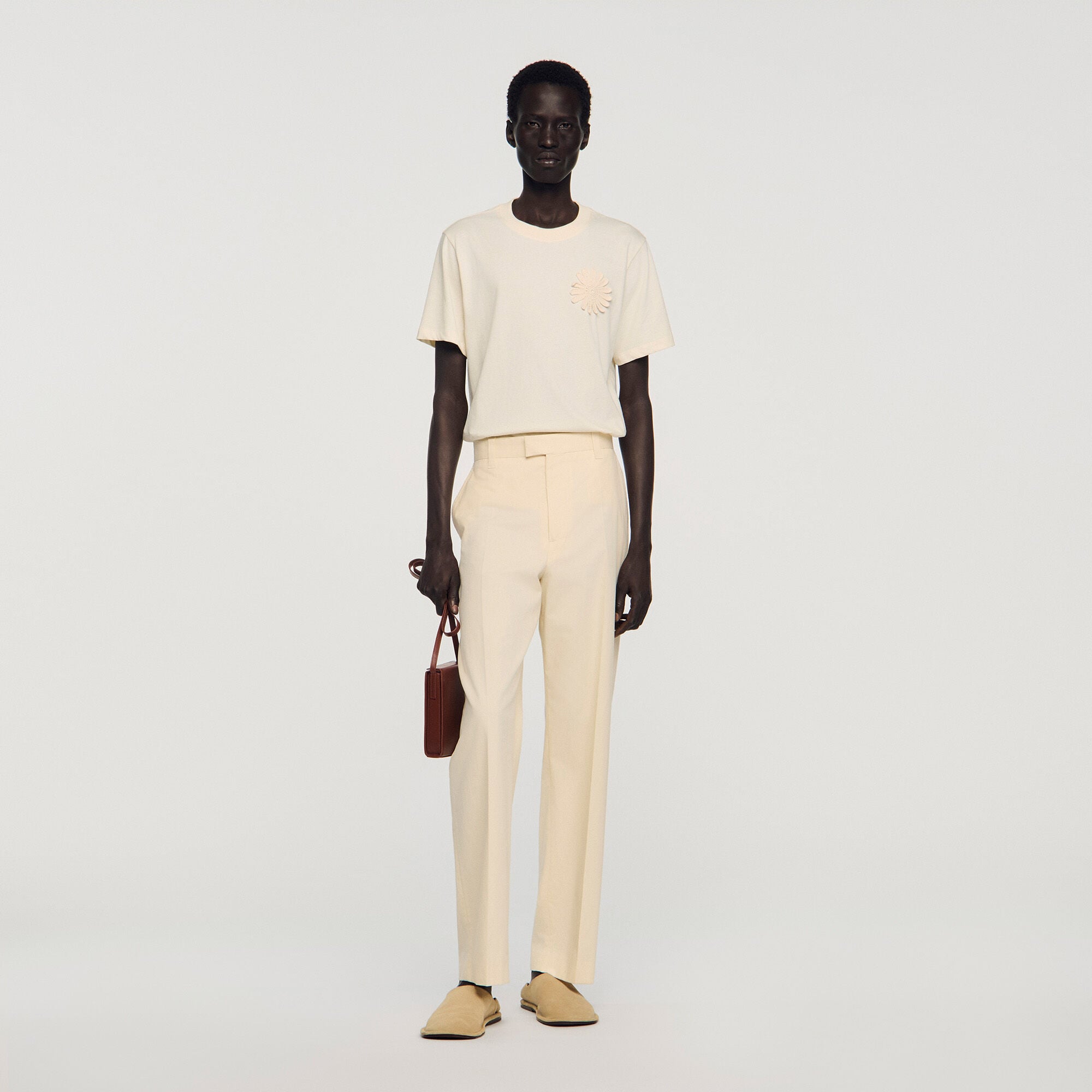 Pantaloni larghi in cotone