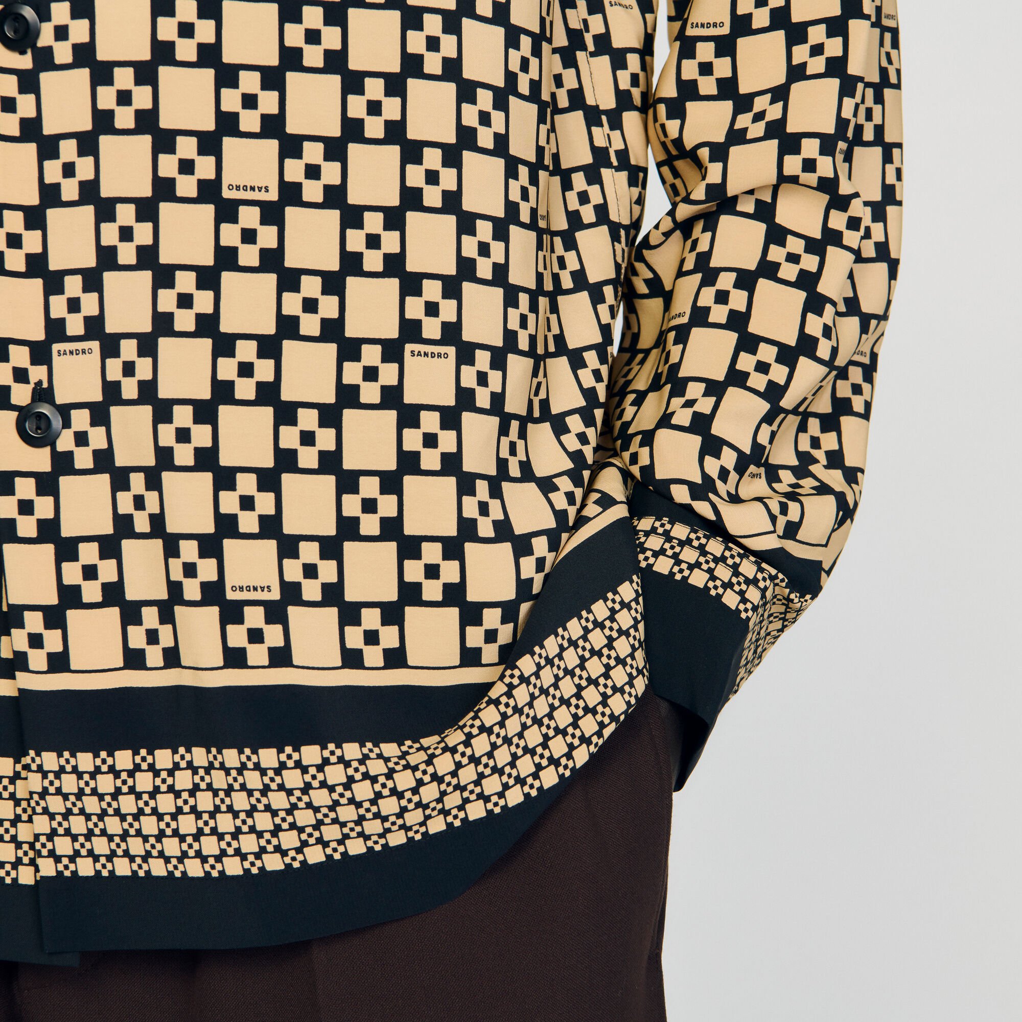 Camicia fluida con stampa