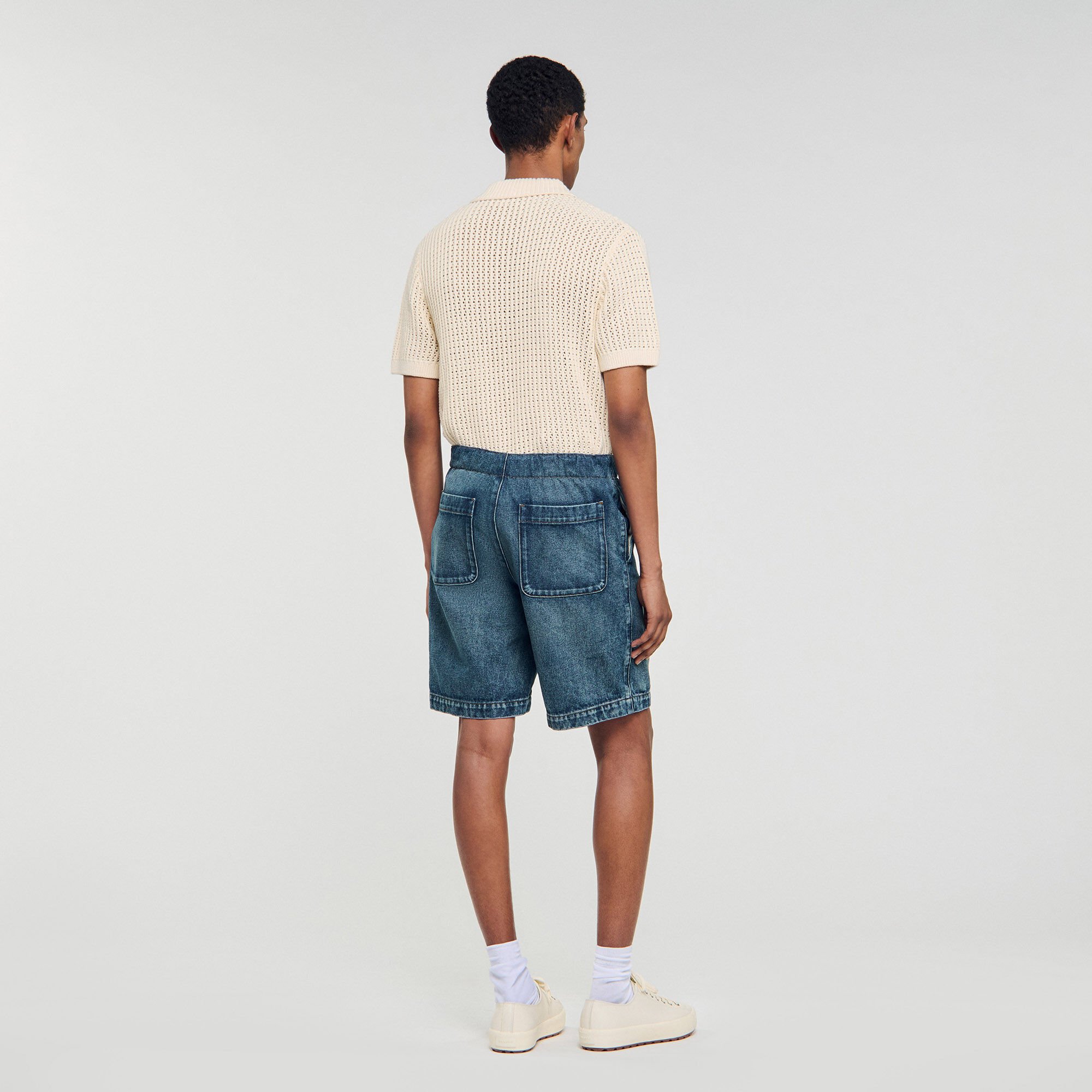 Shorts in denim elasticizzato