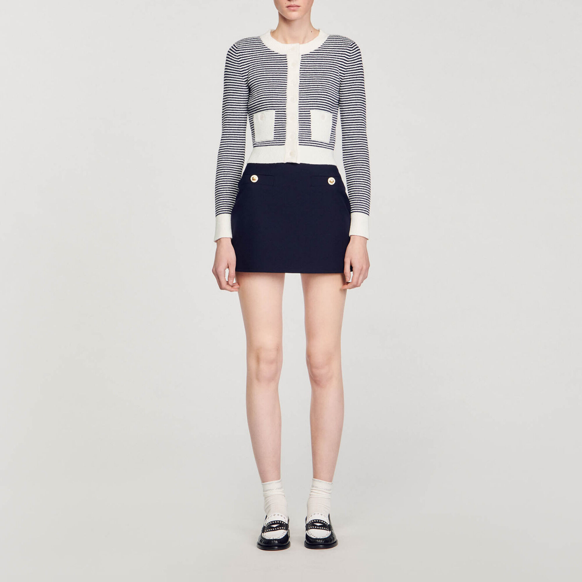 Cardigan in maglia boucl&eacute;