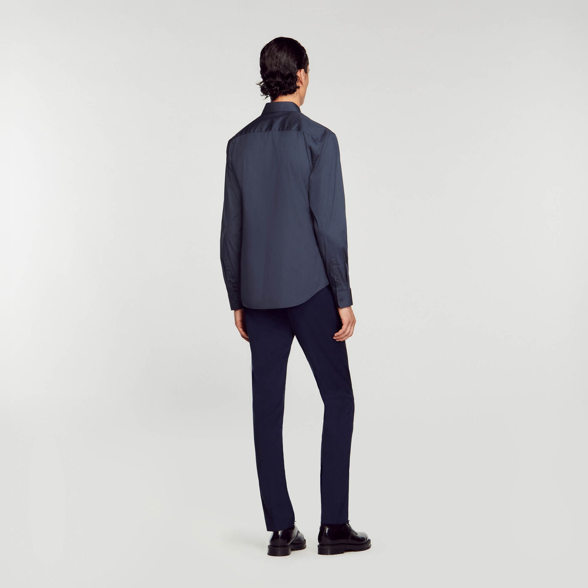 Camicia aderente in cotone stretch