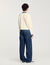 Cardigan con dettagli in denim