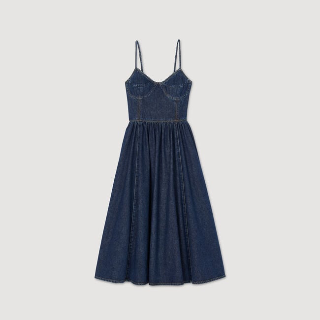 Abito midi in denim