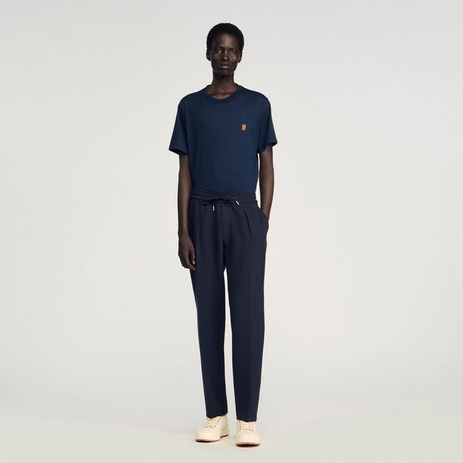 Pantaloni dritti elasticizzati