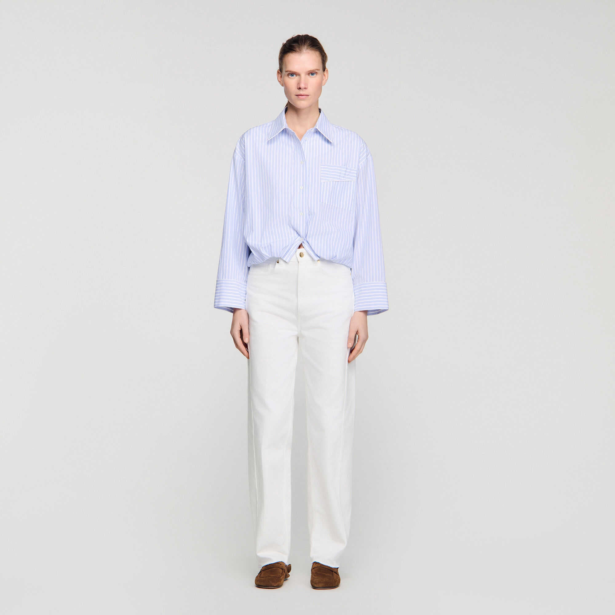 Camicia corta a righe