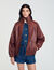 Giubbotto in pelle oversize