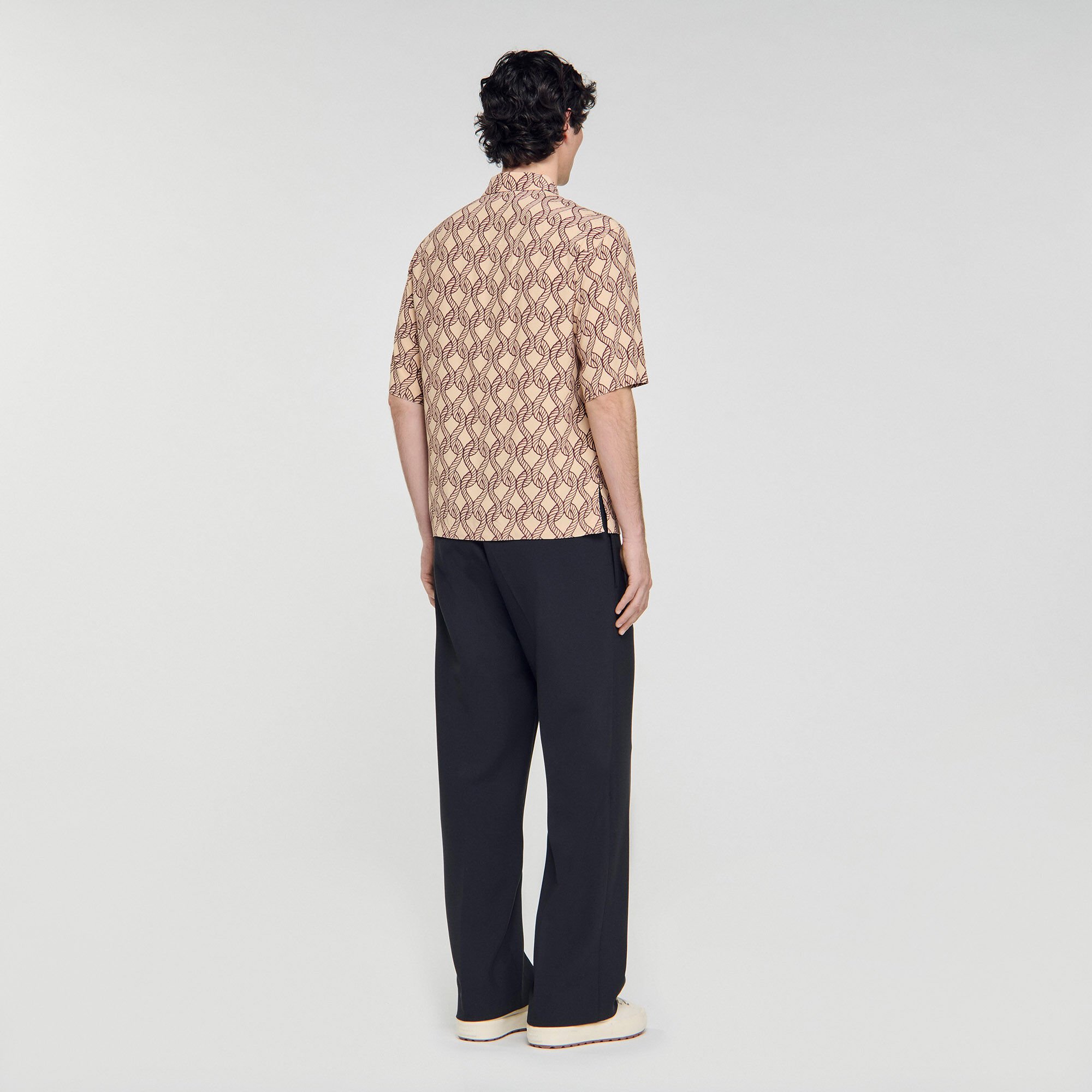 Camicia fluida con stampa a corde
