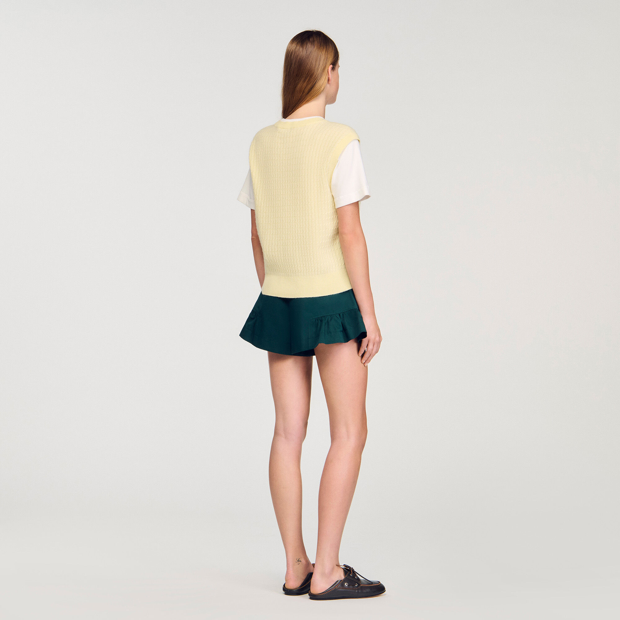 Maglione in maglia bimateriale