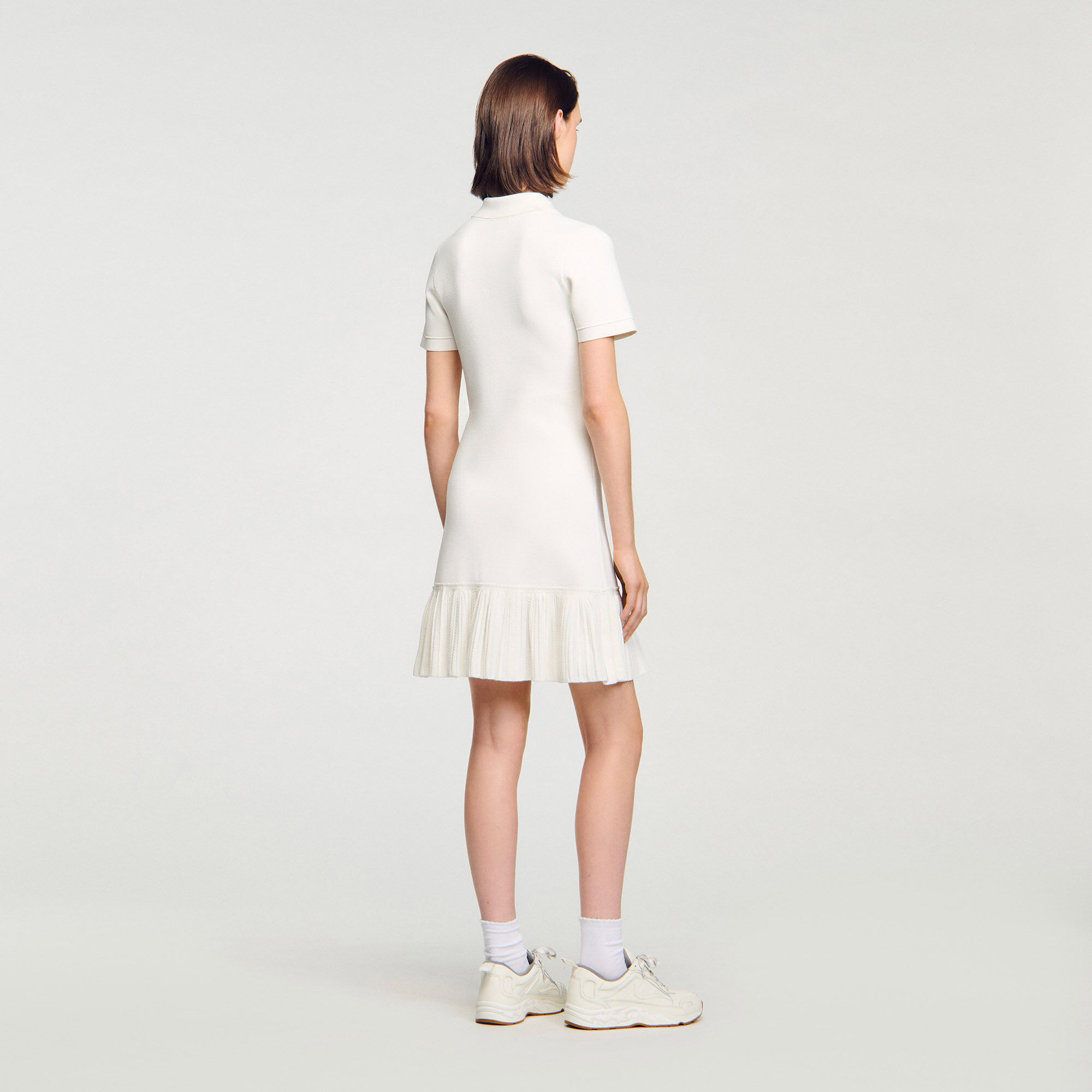Abito corto in maglia colletto polo