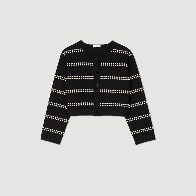 Cardigan borchiato
