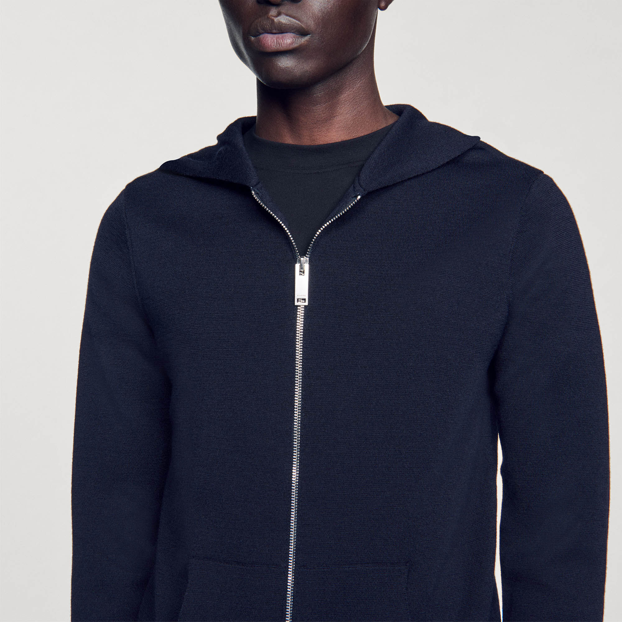 Gilet con zip e cappuccio