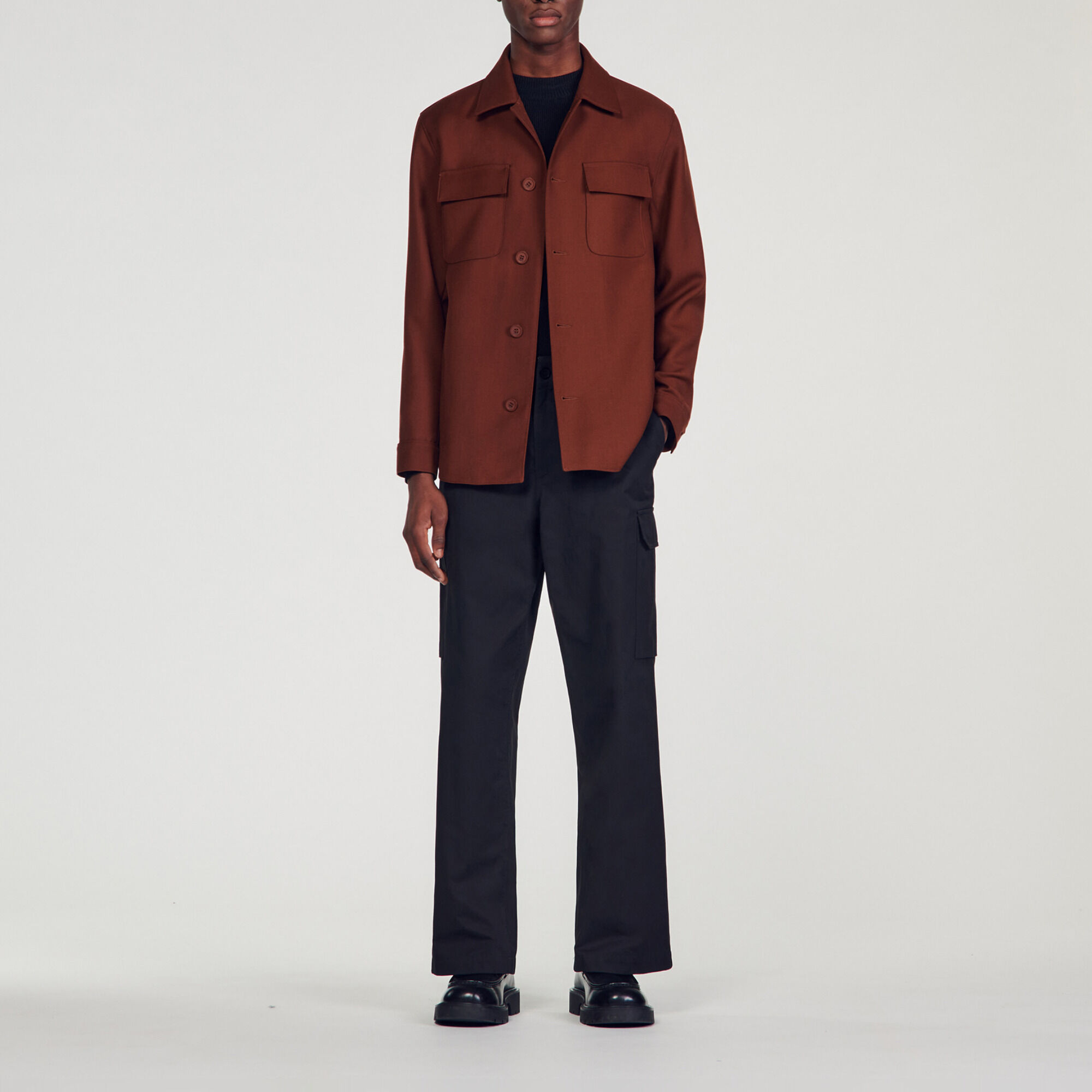 Overshirt in misto lana