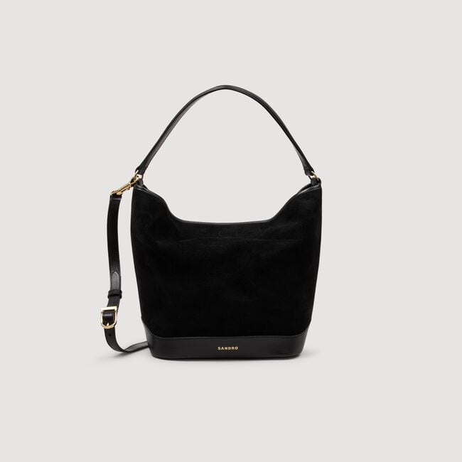 Shopping bag in morbido scamosciato