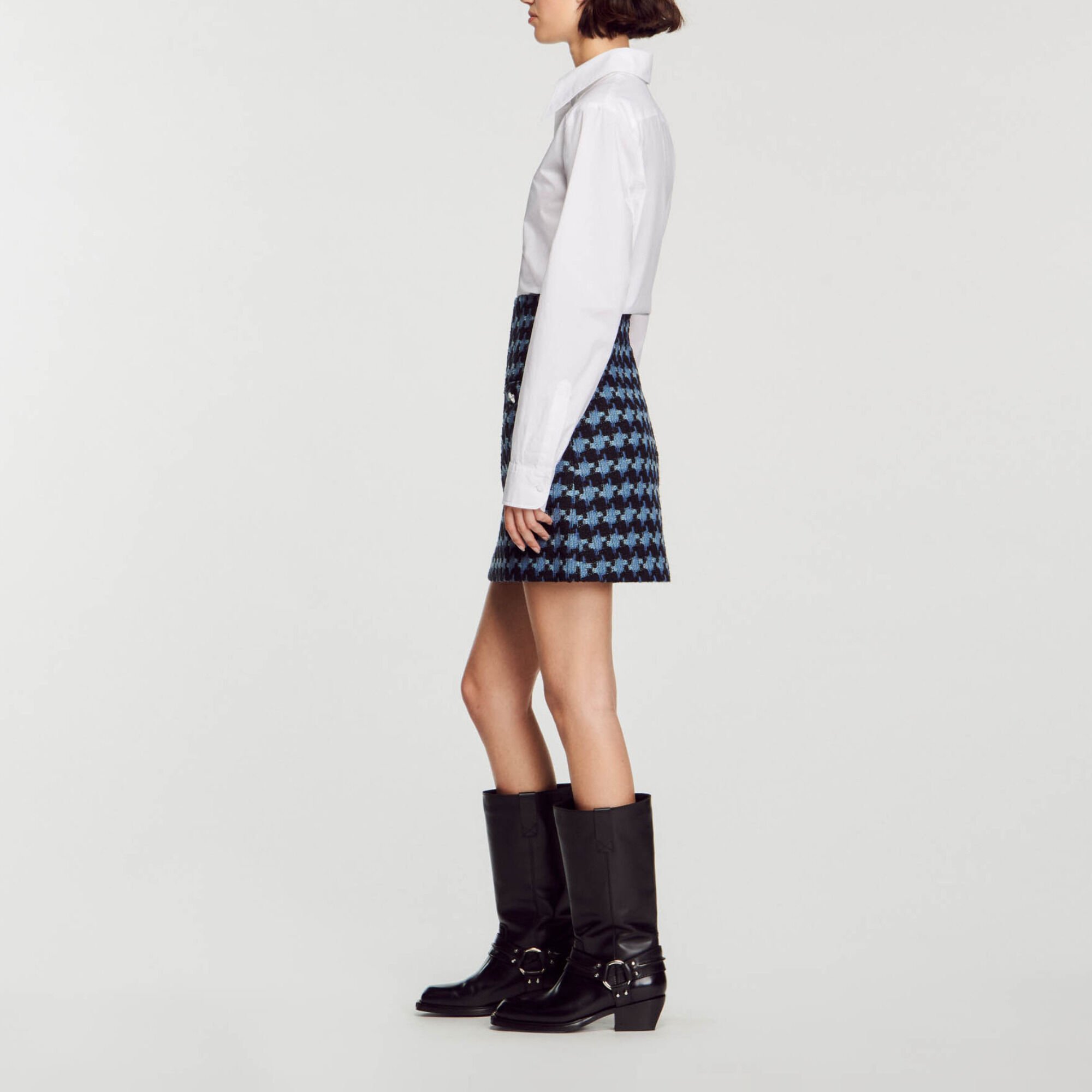 Gonna corta in tweed