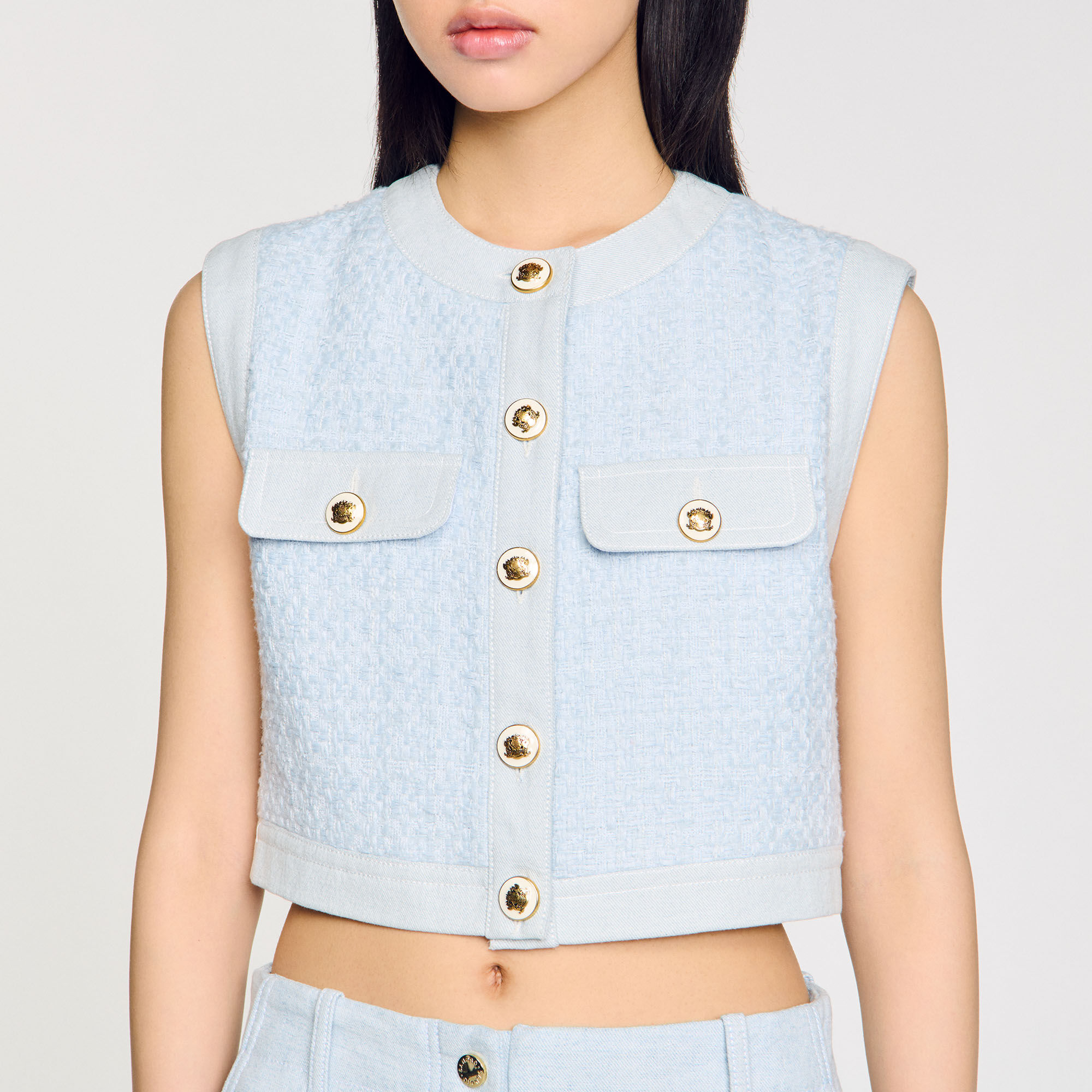 Gilet in tweed fantasia