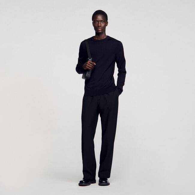 Pullover in maglia sottile in lana