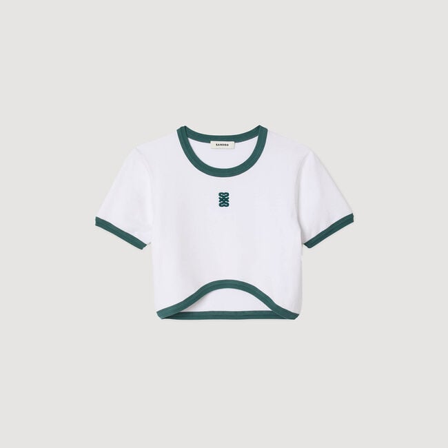 T-shirt corta bicolore