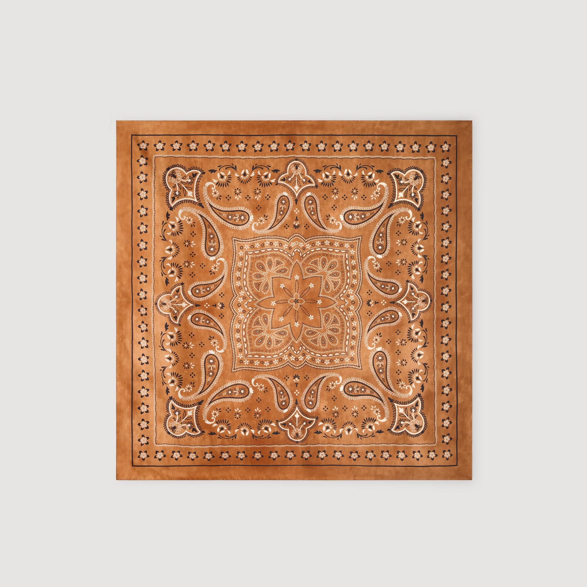 Foulard in seta con stampa bandana