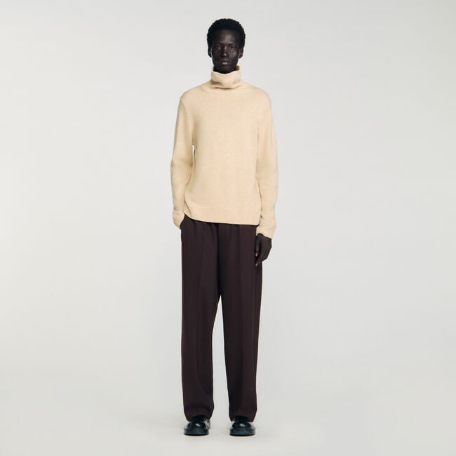 Maglione dolcevita in lana e cashmere